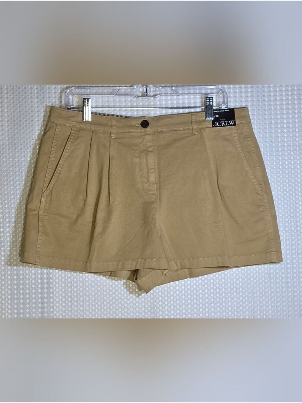 J. Crew Pleated Heritage Chino Shorts Khaki Tan 3" Inseam Classic Americana - Picture 3 of 14